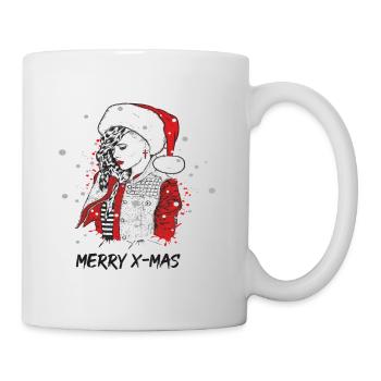 Merry Xmas | Rocker Girl | Heavy Metal Christmas - Tasse - Weiß - Rechts