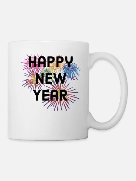 Bonne année, Bonne année, Nouvelle année, Nouvelle année, Nouvel An - Mug blanc - blanc