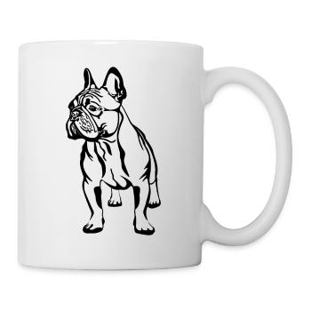 Bande dessinée de bouledogue français - Mug blanc - blanc - Droite