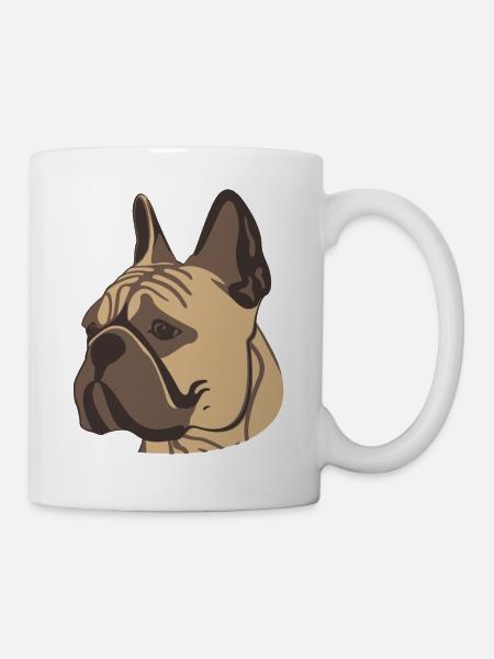 Portrait de bouledogue français - Mug blanc - blanc