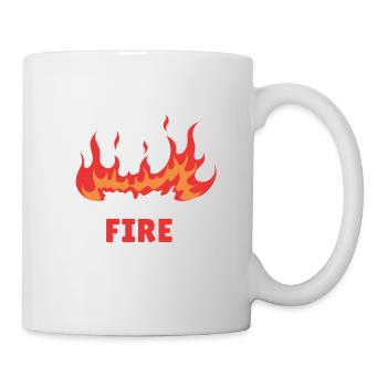 I'm on fire witziger Spruch Feuer Geschenkidee - Tasse - Weiß - Rechts