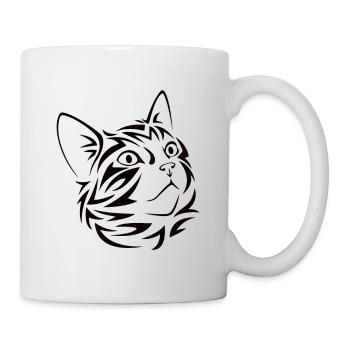 Katzenkopf Katzen cats cat - Mug - white - Right