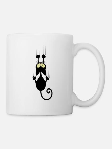 Chat chats rayures noël - Mug blanc - blanc