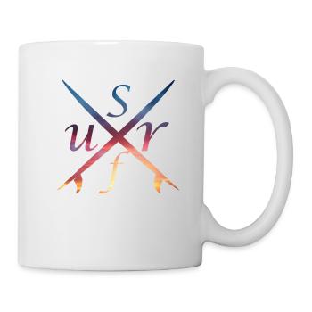 Surf Sonnenuntergang Windsurfen Geschenkidee - Tasse - Weiß - Rechts