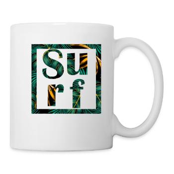 Surf Design Palme Windsurfen Surfen Geschenkidee - Tasse - Weiß - Rechts