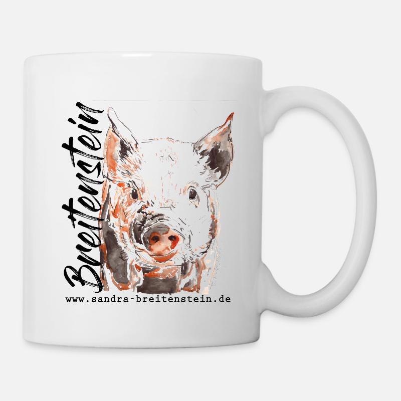 Schweinchen - Tasse - Weiß