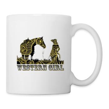 Fille occidentale - Mug blanc - blanc - Droite