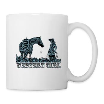 Fille occidentale - Mug blanc - blanc - Droite