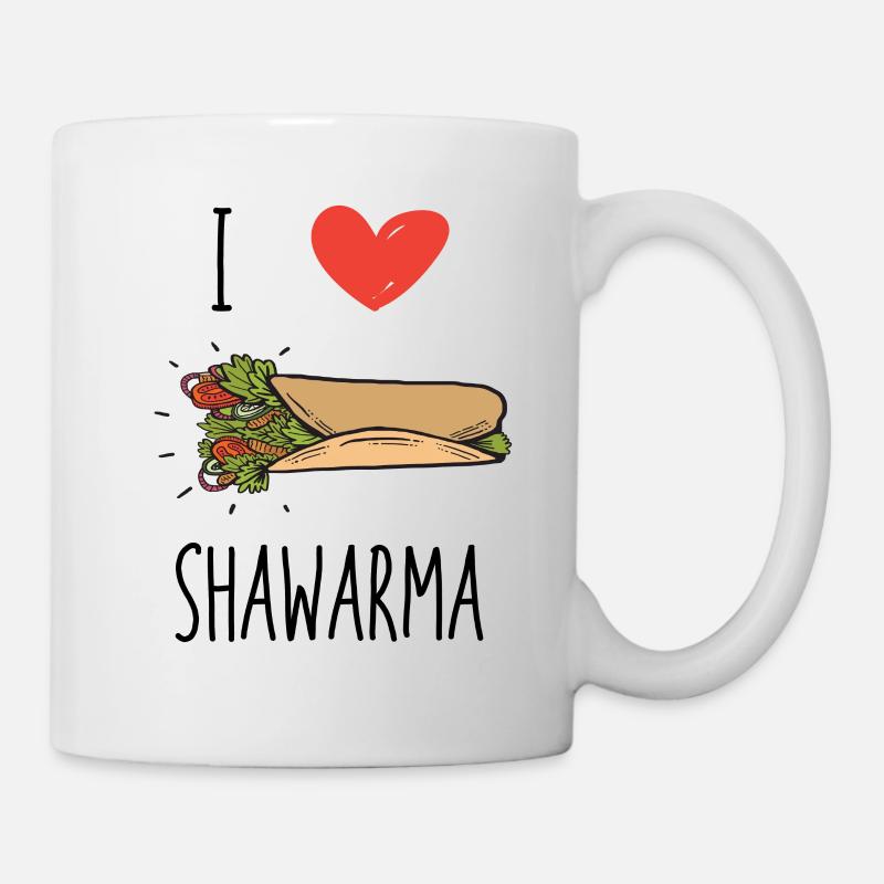 Shawarma arabisches Essen Kebap lustig Geschenk - Tasse - Weiß