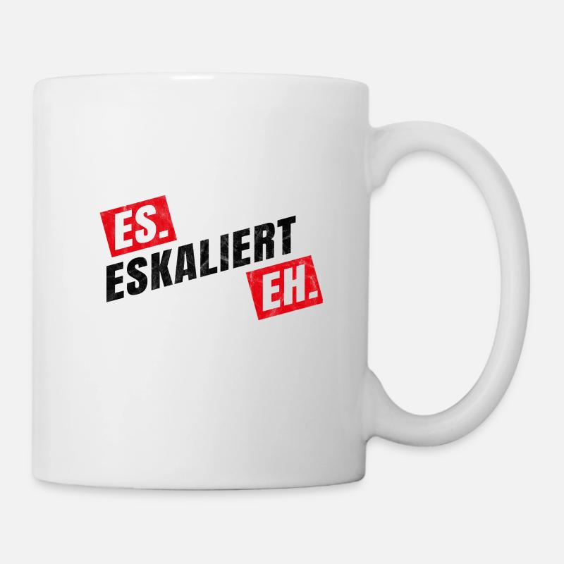 techno eskaliert witzig EDM Geschenkidee - Tasse - Weiß
