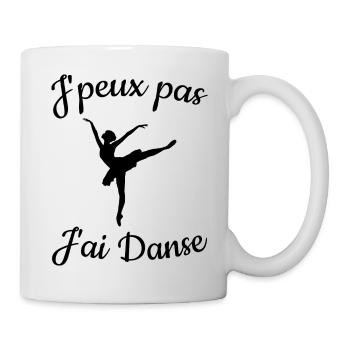 J'peux pas, j'ai danse - Mug blanc - blanc - Droite