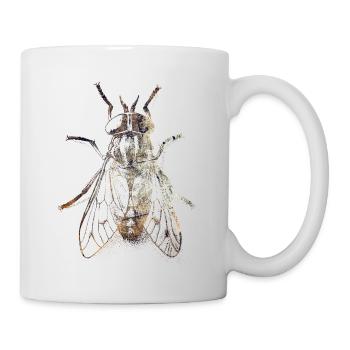 Fliege - Tasse - Weiß - Rechts