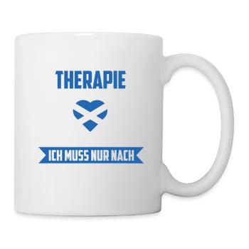 Brauche keine Therapie - Schottland Alba Herz - Tasse - Weiß - Rechts