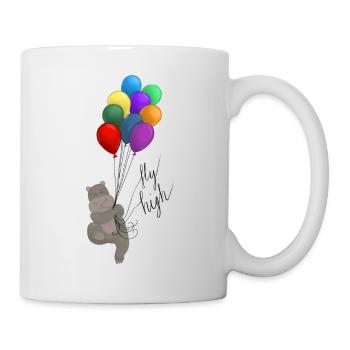 "Fly high" hippopotamus - Mug - white - Right