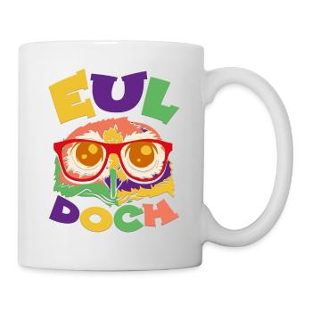 EUL doch - Eule mit Brille - Tasse - Weiß - Rechts