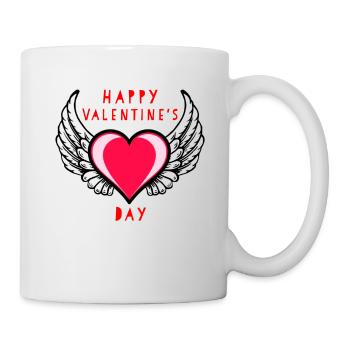 Saint-Valentin, Saint-Valentin, Saint-Valentin - Mug blanc - blanc - Droite