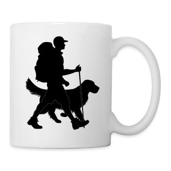 Hiking, climbing, climb, walking, mountain, hike, - Tasse - Weiß - Rechts