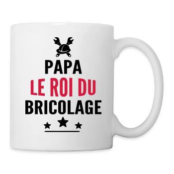 papa le roi du bricolage - Mug blanc - blanc - Droite