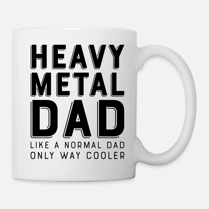 heavy metal dad - Tasse - Weiß