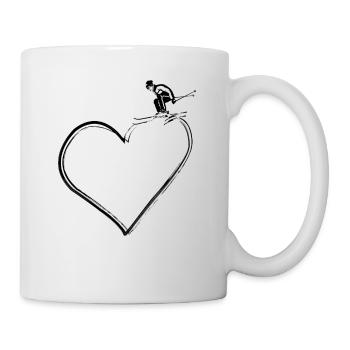 Ski Ski Hiver Sports d’hiver Cadeau - Mug blanc - blanc - Droite