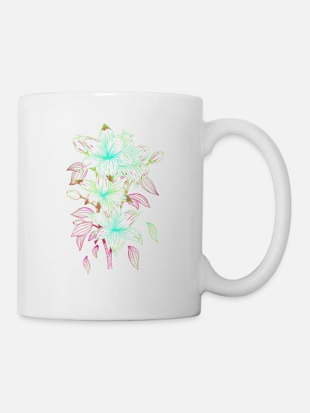 Neon Lilies Geschenke - Tasse - Weiß