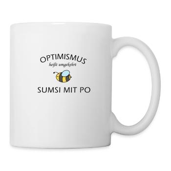 Optimismus | Sumsi mit Po - Tasse - Weiß - Rechts