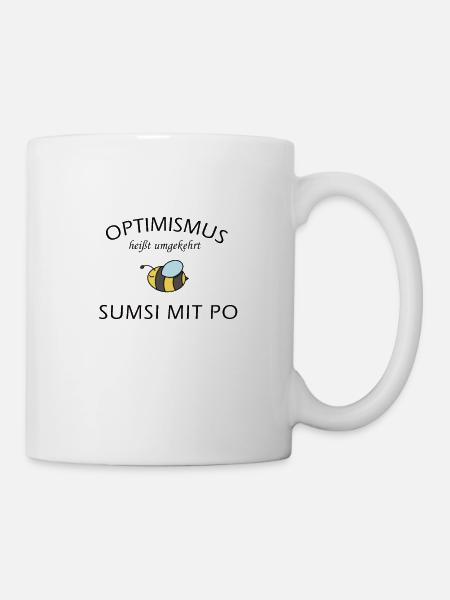 Optimismus | Sumsi mit Po - Tasse - Weiß