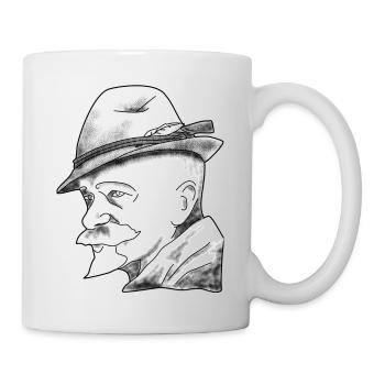 Erzgebirge, Mundart, Geschichte - Tasse - Weiß - Rechts