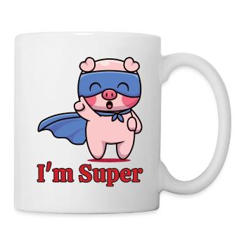 I'm super funny saying - super pig - Mug - white - Right