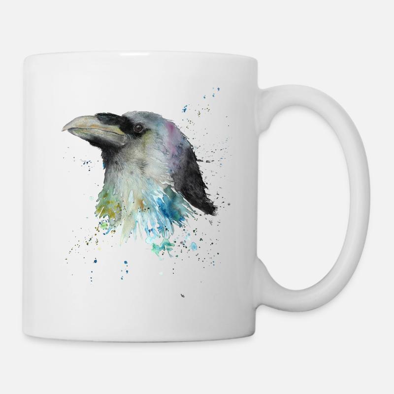 Rabe - Tasse - Weiß