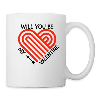 Saint-Valentin, Saint-Valentin, Saint-Valentin - Mug blanc - blanc - Droite