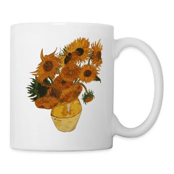 Sonnenblumen - Tasse - Weiß - Rechts