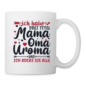 Uroma Urgroßmutter Geschenk für Großeltern - Tasse - Weiß - Rechts