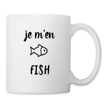 Je m en fish - Mug blanc - blanc - Droite