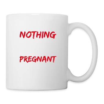 Scared pregnant baby child son daughter dad mom - Mug - white - Right
