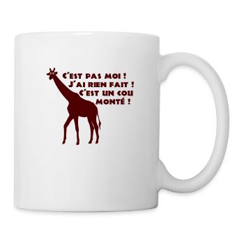 C'EST PAS MOI, J'AI RIEN FAIT, C'EST UN COU MONTÉ - Mug blanc - blanc - Droite