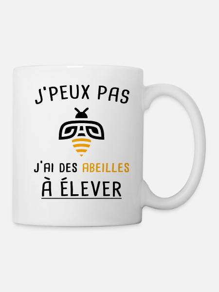 J'peux pas abeille apiculture apiculteur élevage - Mug blanc - blanc