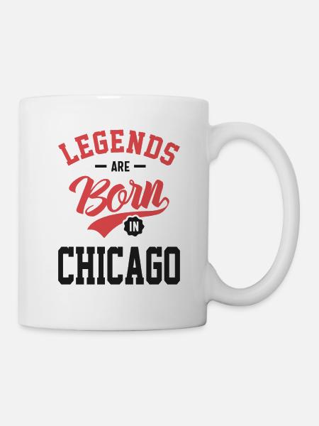 Legenden werden in Chicago geboren - Tasse - Weiß