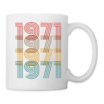 Jahrgang 1971 - Tasse - Weiß - Rechts