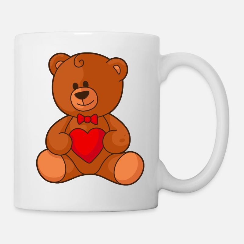 Teddy Bear with a heart - Mug - white