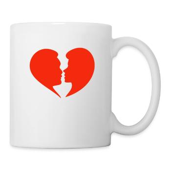 Saint-Valentin, Saint-Valentin, Saint-Valentin - Mug blanc - blanc - Droite