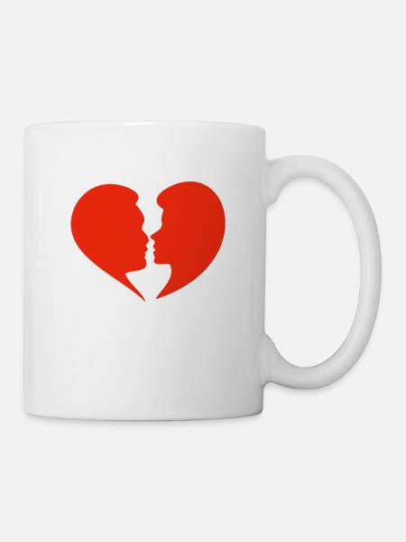 Saint-Valentin, Saint-Valentin, Saint-Valentin - Mug blanc - blanc