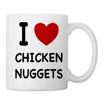 Chicken Nuggets - Tasse - Weiß - Rechts