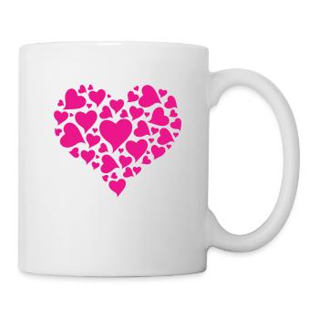 Saint-Valentin, Saint-Valentin, Saint-Valentin - Mug blanc - blanc - Droite