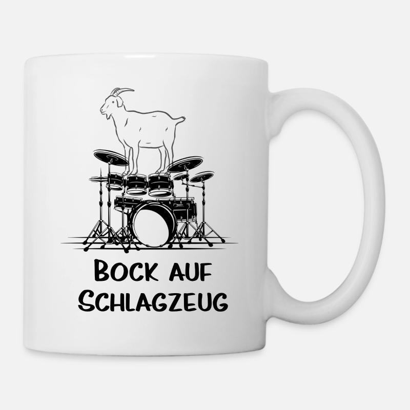 Bock auf Schlagzeug Schlagzeuger Drummer - Tasse - Weiß