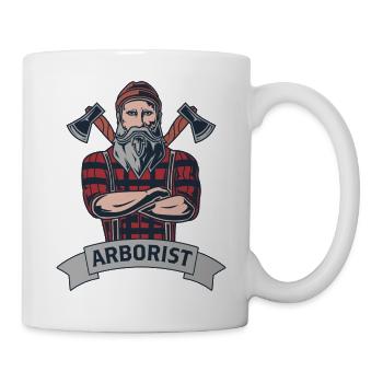 Baumkletterer Baumpfleger Arborist Baumpflege - Tasse - Weiß - Rechts