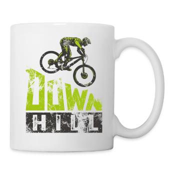 Mountainbike Downhill heizen MTB Fahrer Geschenk - Tasse - Weiß - Rechts