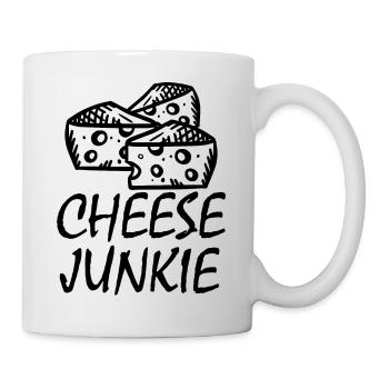 Cheese Junkie Funny Cheese Saying Gift - Mug - white - Right