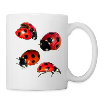 4 ladybugs - Mug - white - Right