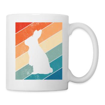 Rabbit Easter Retro Gift - Mug - white - Right
